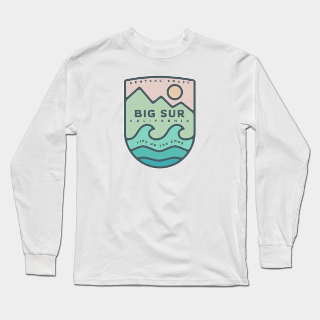 Big Sur- Life On The Edge Long Sleeve T-Shirt by Spatium Natura